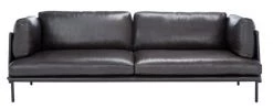 Safavieh Harriet Leather Sofa By Hollywood Glam Living Room