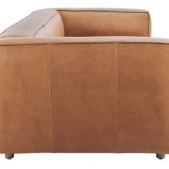 Safavieh Grover Leather Sofa By Hollywood Glam