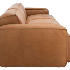 Safavieh Living Room Elessia 3 Seater Leather Sofa