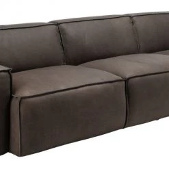 Safavieh Living Room Elessia 3 Seater Leather Sofa