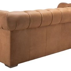 Safavieh Andres Leather Chesterfield Sofa Living Room