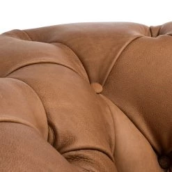 Safavieh Andres Leather Chesterfield Sofa Living Room