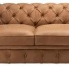 Safavieh Andres Leather Chesterfield Sofa Living Room