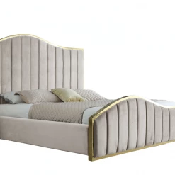 Meridian Furniture Jolie Velvet Bed Bedroom