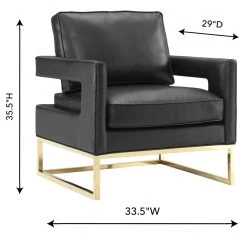 TOV Living Room Avery Leather Chair