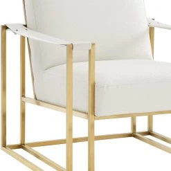 TOV Baxter Ostrich Print Chair In Cream