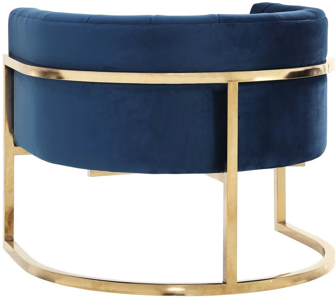 TOV Magnolia Velvet Accent Chair Gold Base