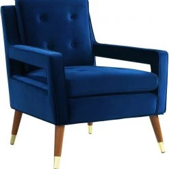 TOV Living Room Draper Velvet Chair