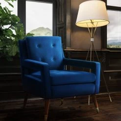 TOV Living Room Draper Velvet Chair