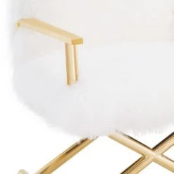 TOV Living Room Jodi White Sheepskin Chair
