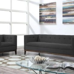 TOV Living Room Gavin Linen Chair