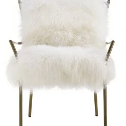 TOV Lena Sheepskin Chair Living Room
