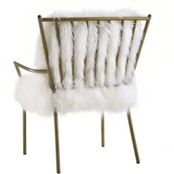 TOV Lena Sheepskin Chair Living Room