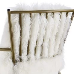 TOV Lena Sheepskin Chair Living Room