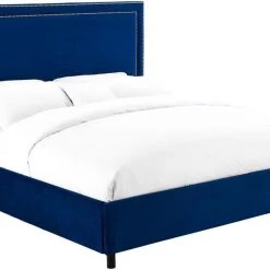 TOV Reed Navy Velvet Bed