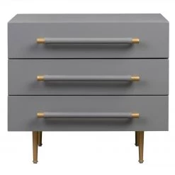 TOV Trident Grey Nightstand Bedroom