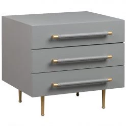 TOV Trident Grey Nightstand Bedroom