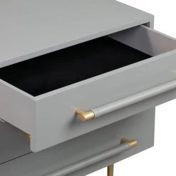 TOV Trident Grey Nightstand Bedroom