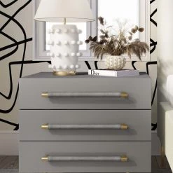 TOV Trident Grey Nightstand Bedroom
