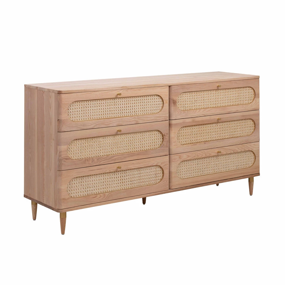 TOV Carmen Cane 6 Drawer Dresser Bedroom