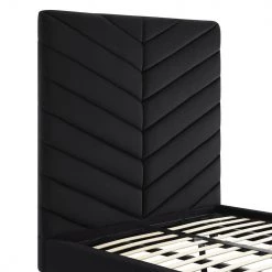 TOV Javan Velvet Bed Tall Headboard