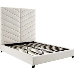 TOV Javan Velvet Bed Tall Headboard