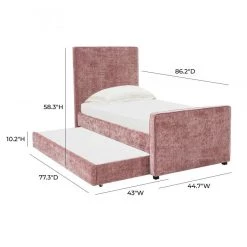 TOV Delilah Textured Velvet Trundle