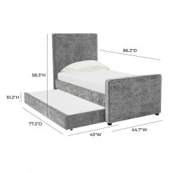 TOV Delilah Textured Velvet Trundle