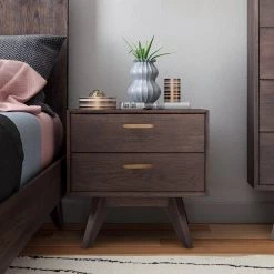 TOV Loft Wooden Nightstand Living Room