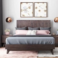 TOV Loft Wooden Nightstand Living Room