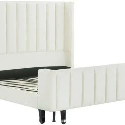 TOV Waverly Cream Velvet Bed Bedroom