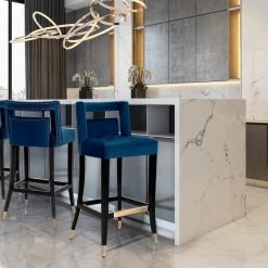 TOV Hart Velvet Counter Stool Dining Room