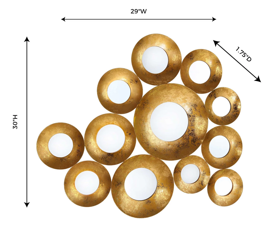 TOV Vivid Gold Mirror Home Decor