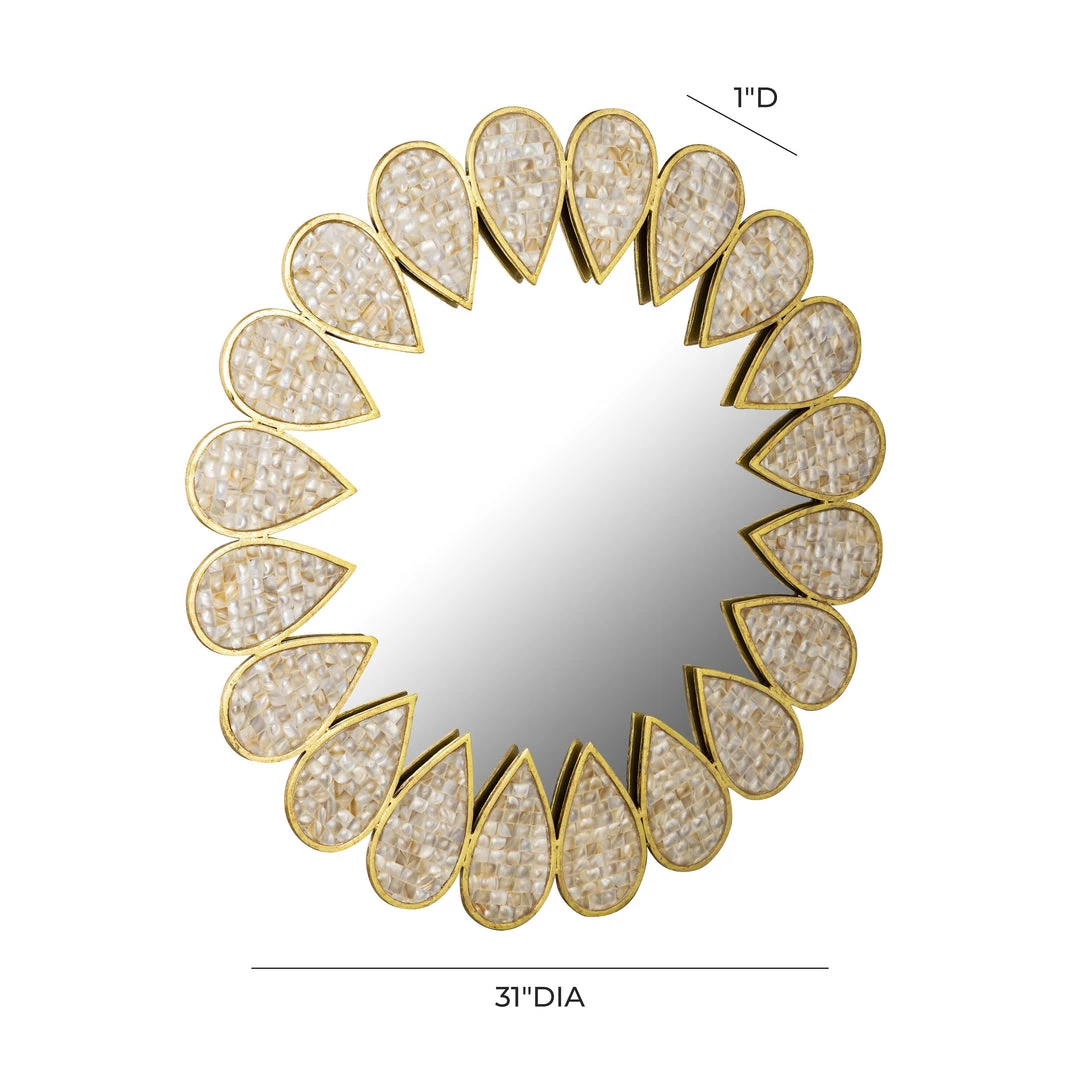 TOV Zariah Petal Mirror Home Decor
