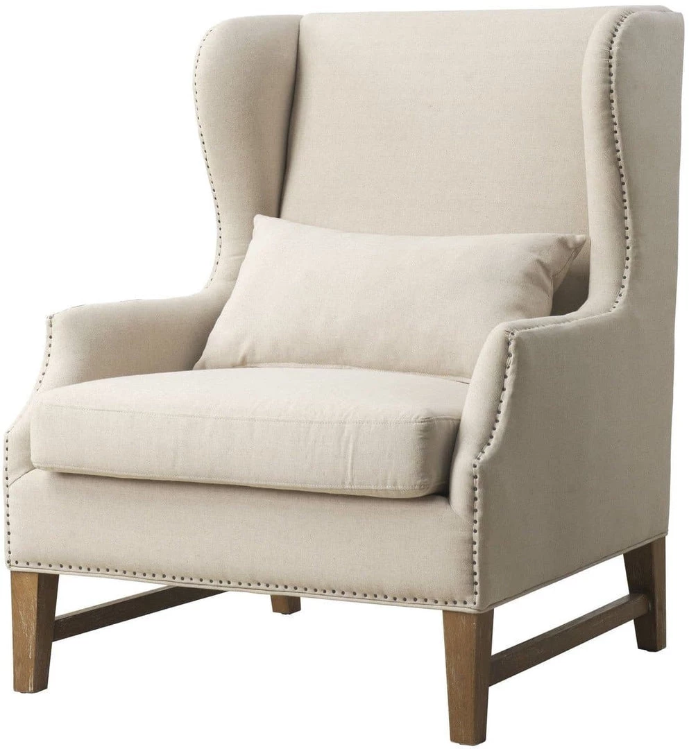 TOV Living Room Devon Linen Wing Chair