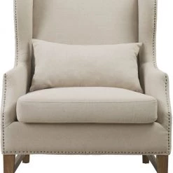 TOV Living Room Devon Linen Wing Chair