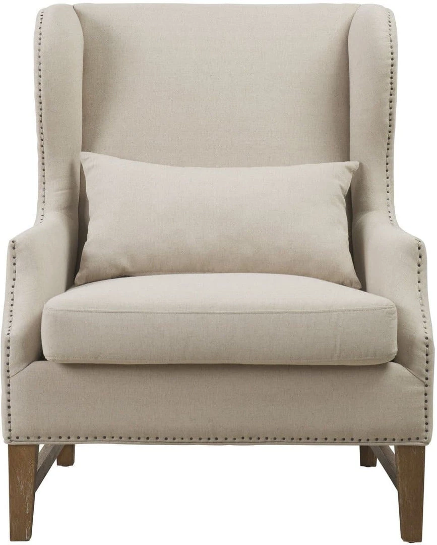 TOV Living Room Devon Linen Wing Chair