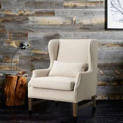 TOV Living Room Devon Linen Wing Chair