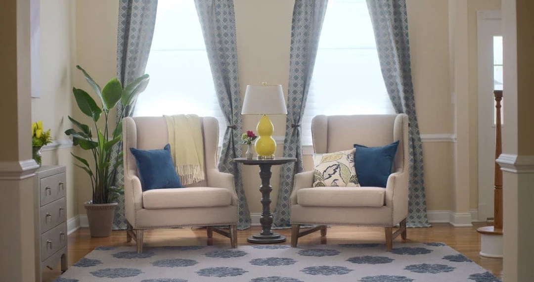 TOV Living Room Devon Linen Wing Chair