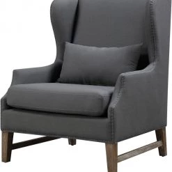 TOV Living Room Devon Linen Wing Chair