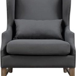 TOV Living Room Devon Linen Wing Chair