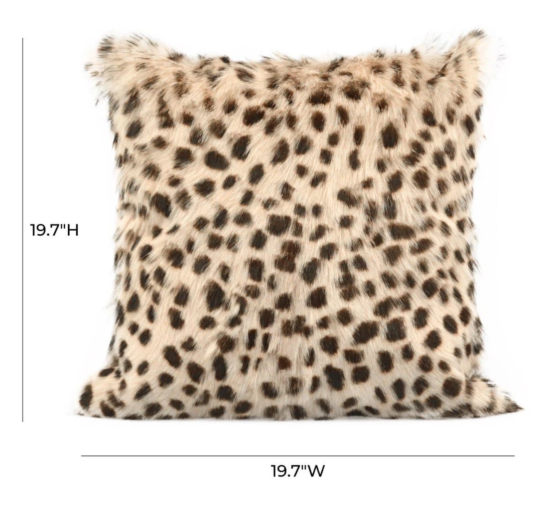 TOV Leopard Print Goatskin 20" Pillow Home Decor