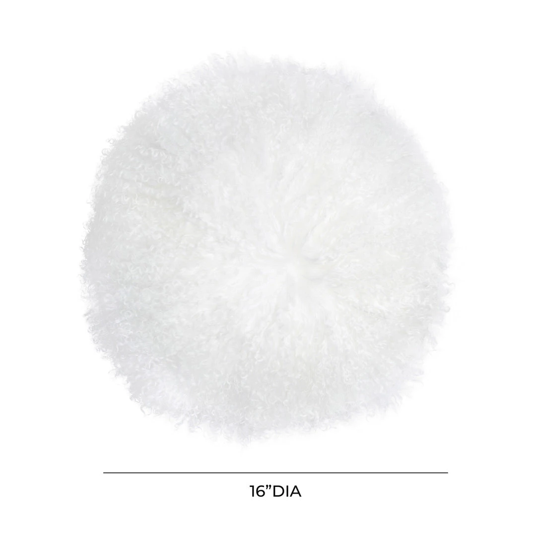 TOV New Zealand Sheepskin 16" Round Pillow