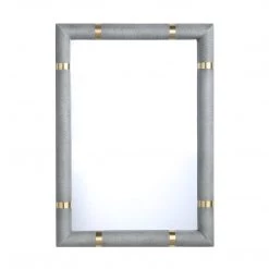 TOV Aisha Grey Raffia Mirror Home Decor