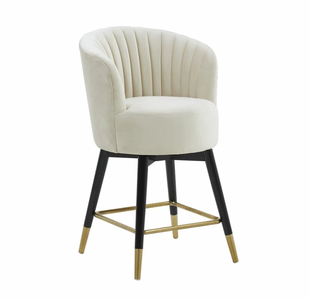 TOV Liana Velvet Swivel Stool