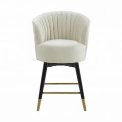 TOV Liana Velvet Swivel Stool