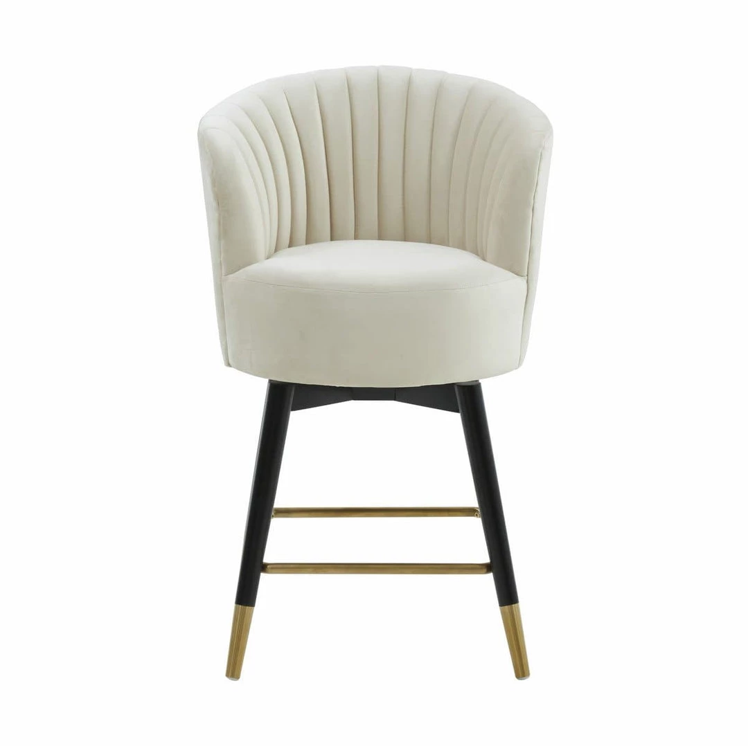 TOV Liana Velvet Swivel Stool