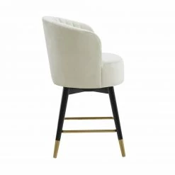 TOV Liana Velvet Swivel Stool