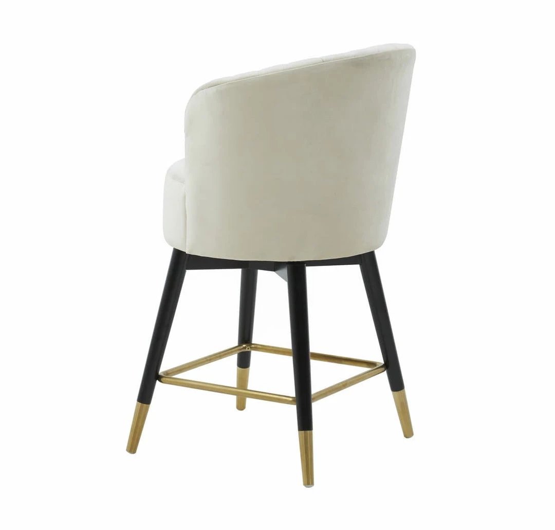 TOV Liana Velvet Swivel Stool