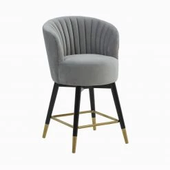 TOV Liana Velvet Swivel Stool